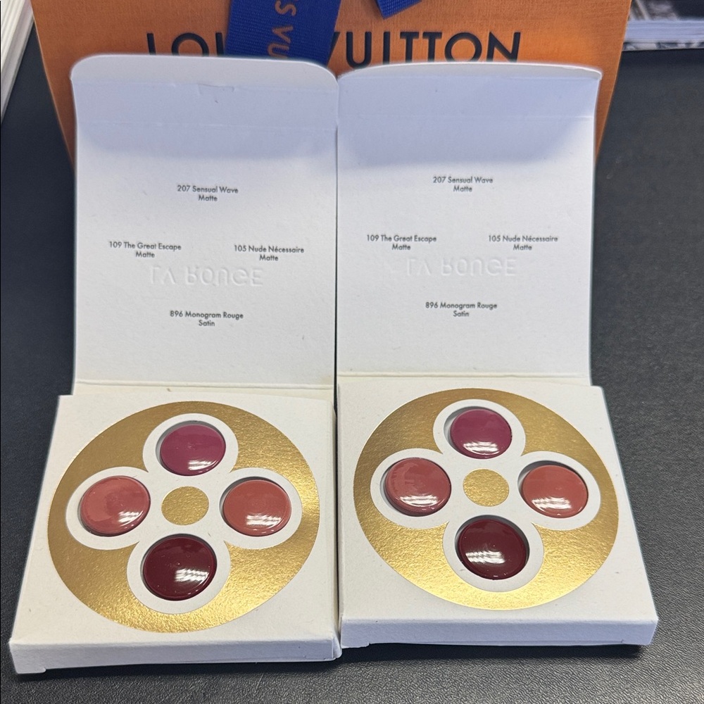 Louis Vuitton LV Rouge lipstick trials Gift Sets with Blue Ribbon
